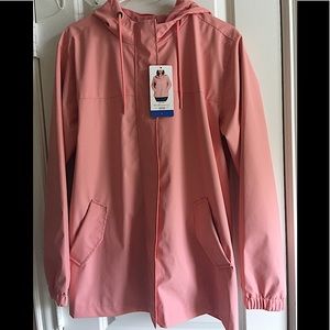 WEATHERPROOF VINTAGE CORAL PLEATED JACKET